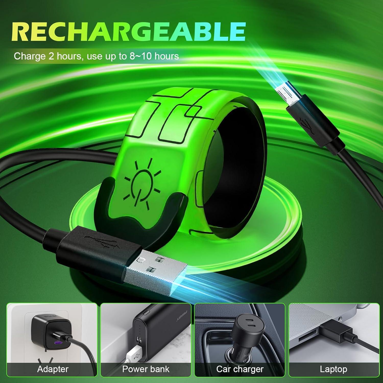 Brazaletes LED Recargables Xeiophoy para Correr 2 Pcs