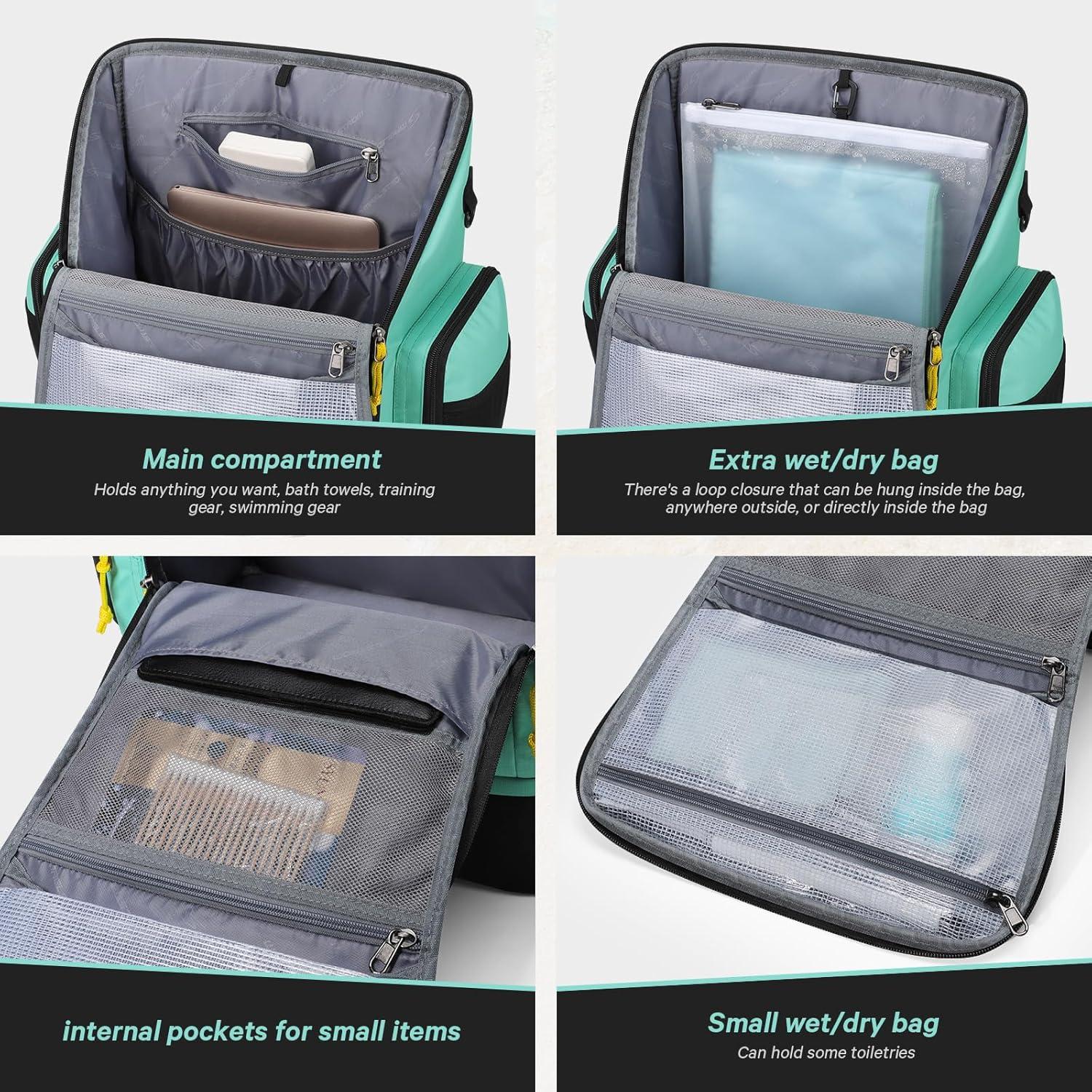 Mochila de Natación Maelstrom 35L Impermeable Azul Aqua