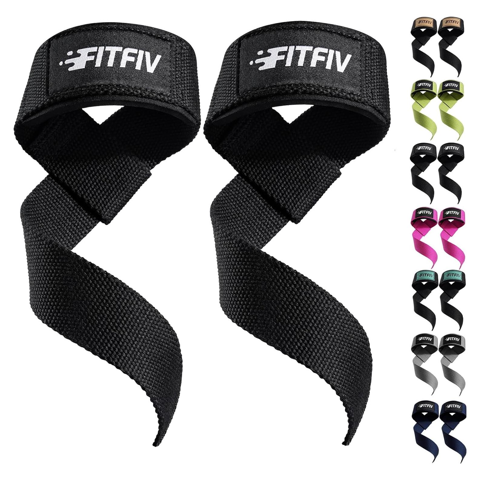 Correas de Elevación FITFIV Neopreno 52.8 cm para Pesas