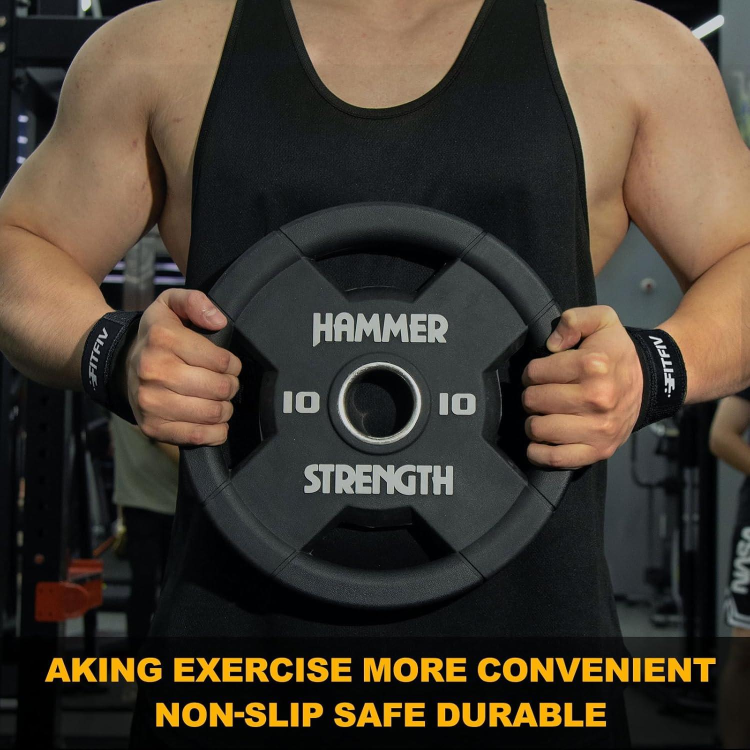 Correas de Elevación FITFIV Neopreno 52.8 cm para Pesas