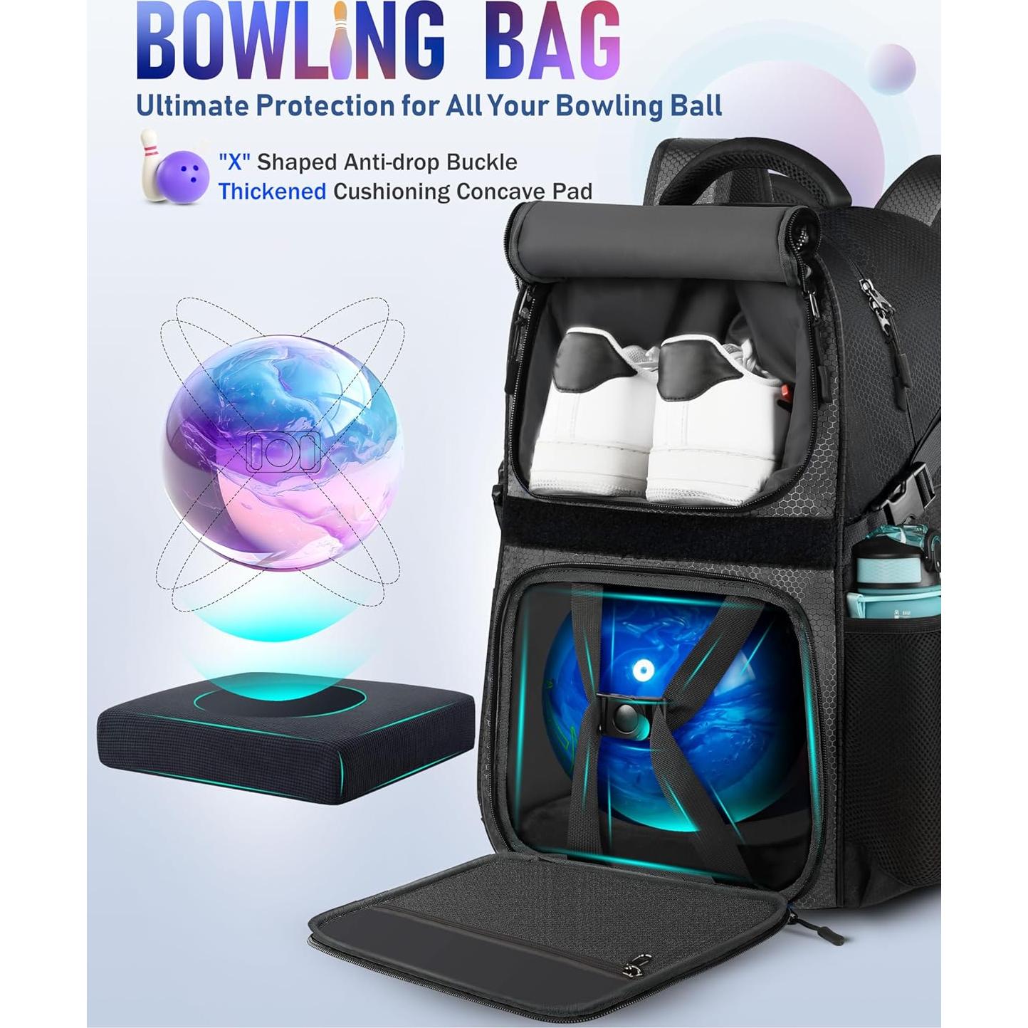 Mochila de Boliche LOINTET Lt Sp2003black con 11 Compartimentos