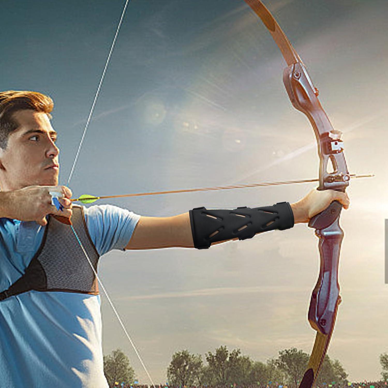 Protector de brazo de tiro con arco Lenpestia ajustable unisex