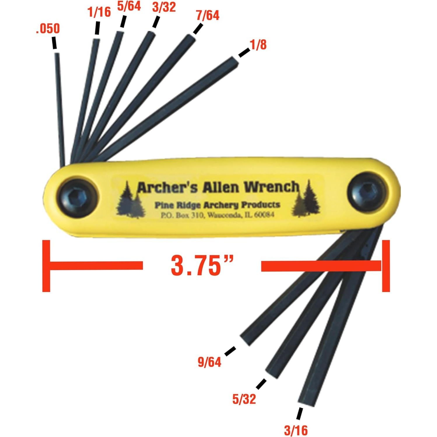 Juego de Llaves Allen Pine Ridge 9 Piezas Acero 17.5 cm