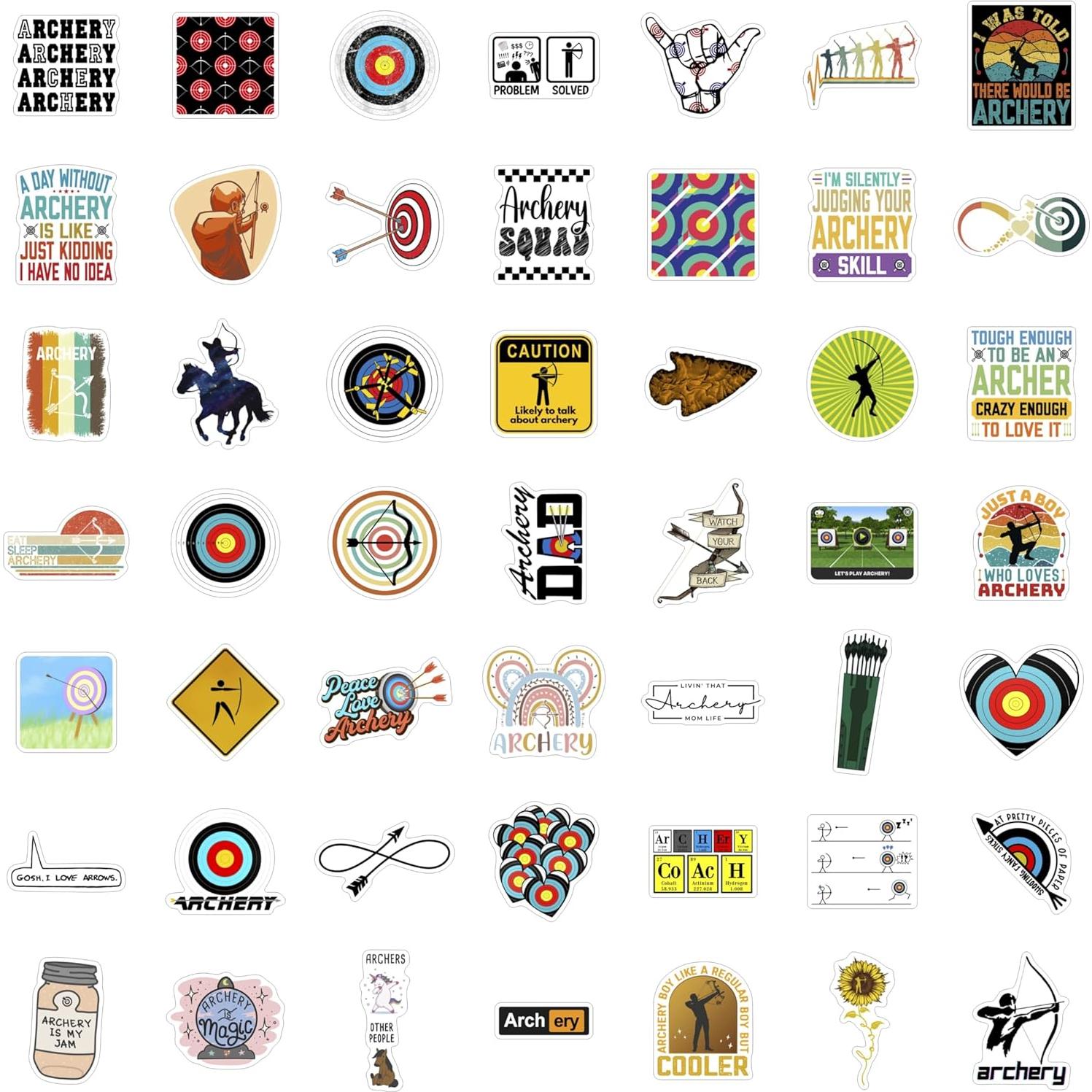 Calcomanías de Tiro con Arco BulbaCraft 100 Piezas Impermeables