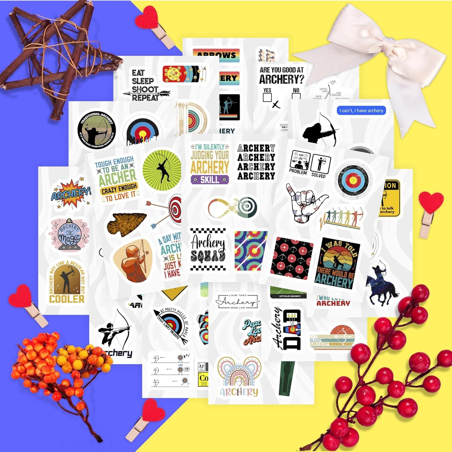 Calcomanías de Tiro con Arco BulbaCraft 100 Piezas Impermeables