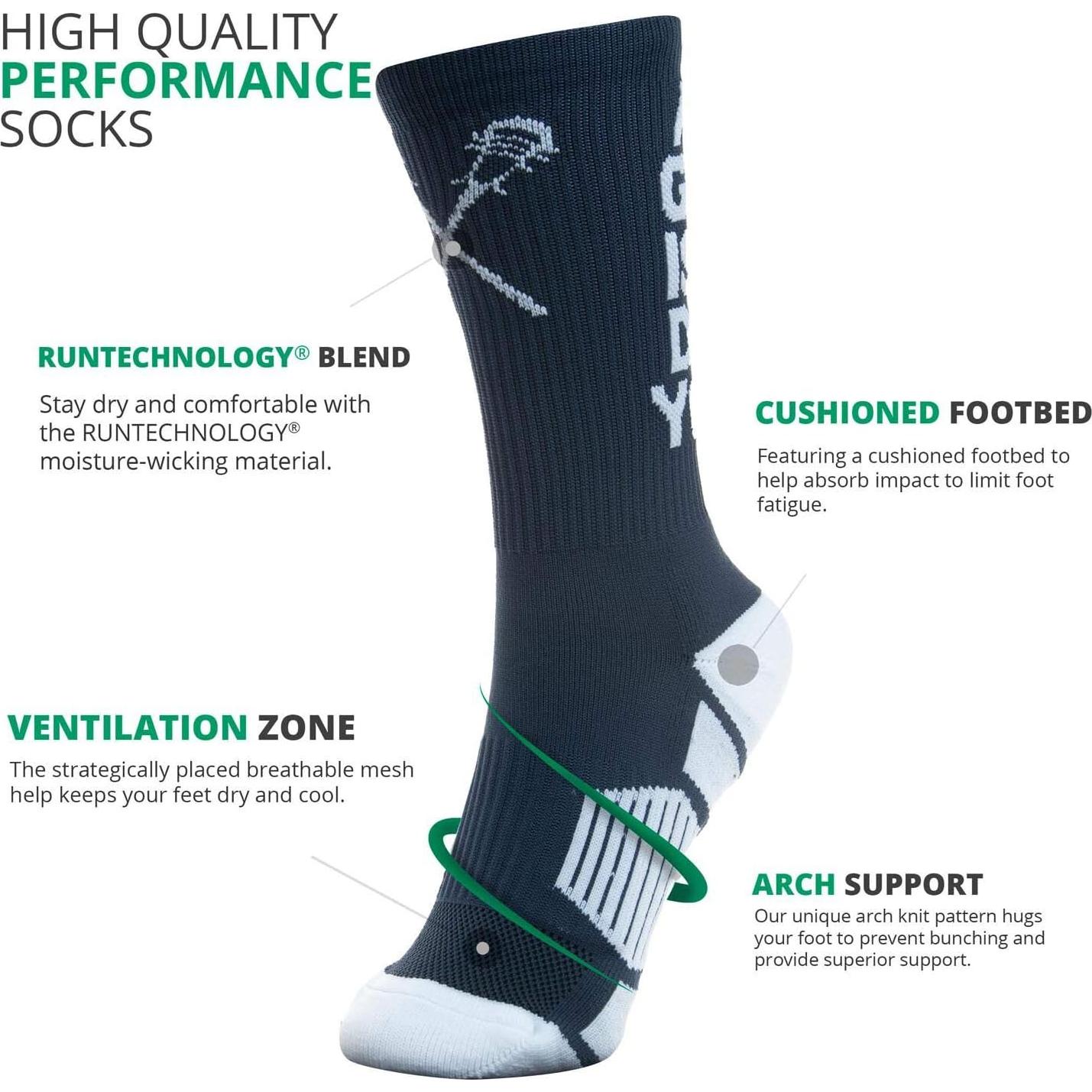 Calcetines de Rendimiento Lacrosse ChalkTalkSPORTS - Adulto