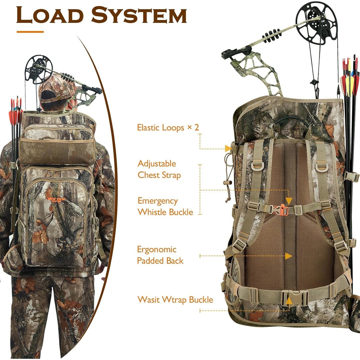 Mochila de Caza NEW VIEW para Arco Camo 72x42x72cm 1.39kg