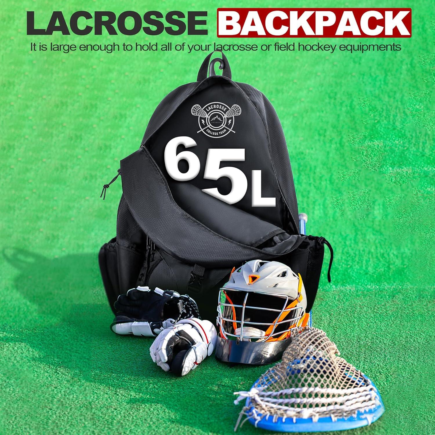 Mochila de Lacrosse GoHimal XXL Negra 65L con Soporte para Palo