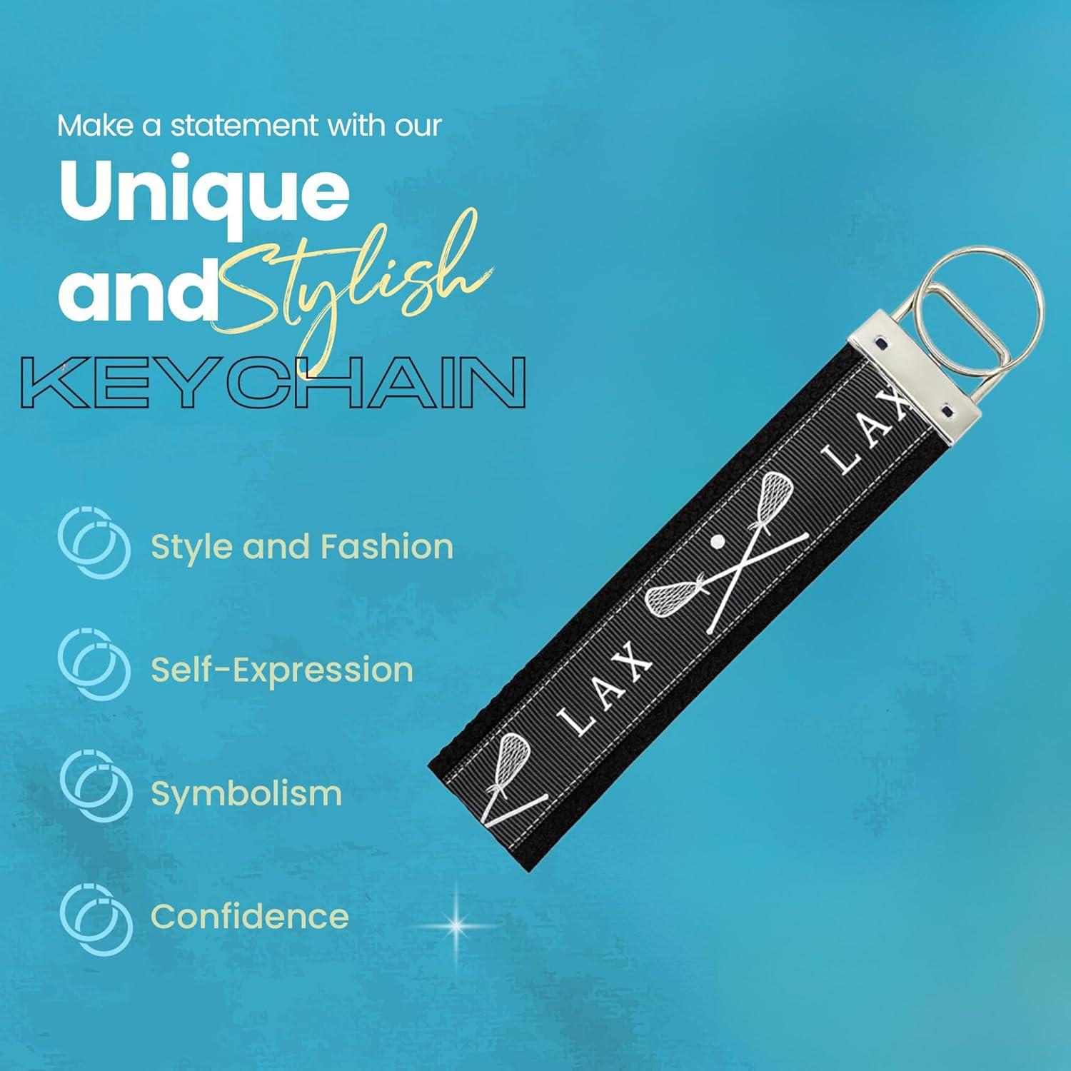 Llavero de Lacrosse Negro - Accesorio Deportivo para Mujeres