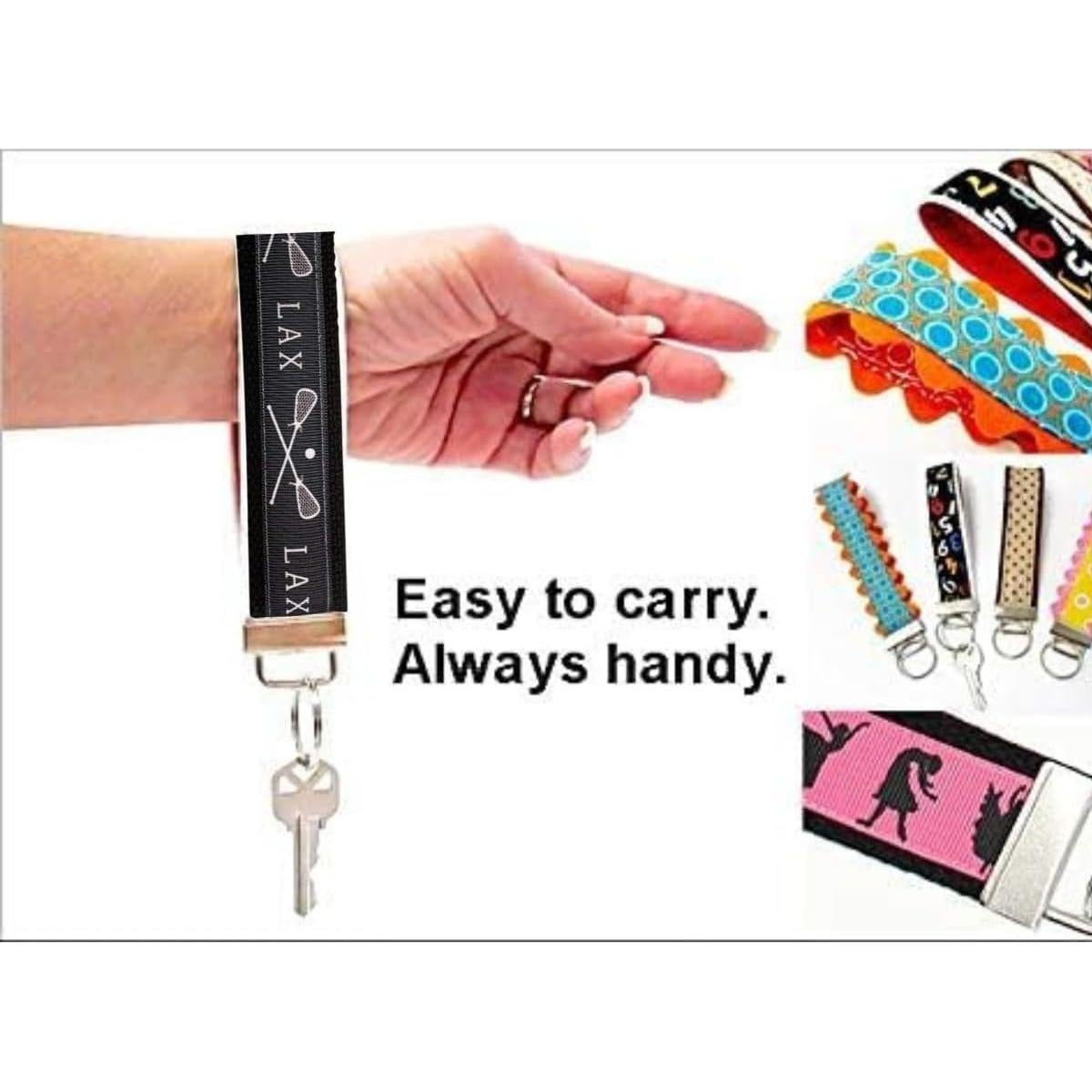 Llavero de Lacrosse Negro - Accesorio Deportivo para Mujeres