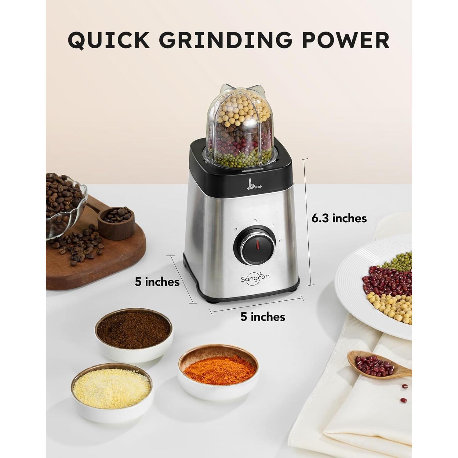 Licuadora Sangcon 5 en 1 Acero Inoxidable 40 oz y 17 oz