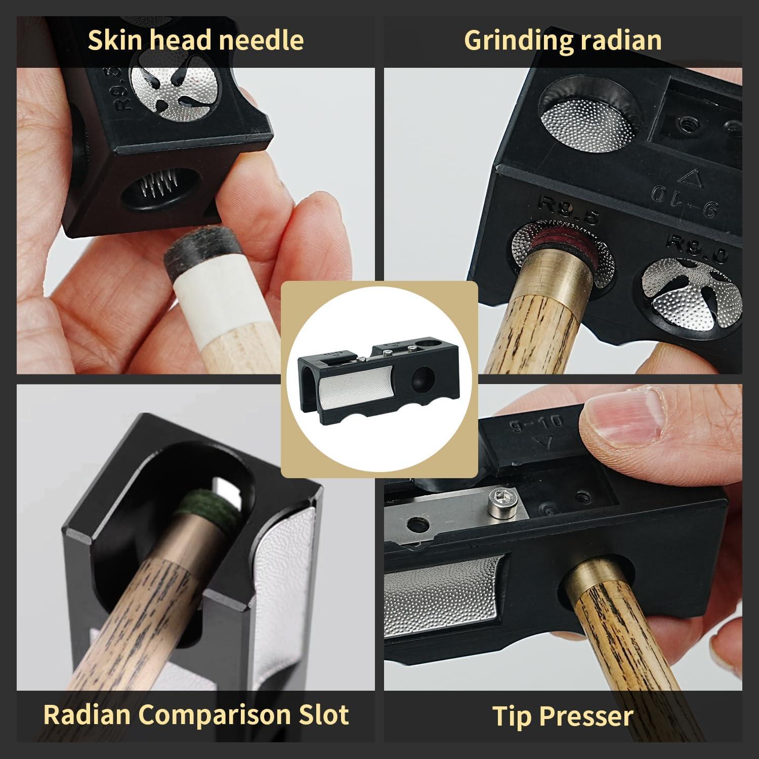 Formador de Punta de Billar 11 en 1 FSCXOIA - Aluminio Portátil