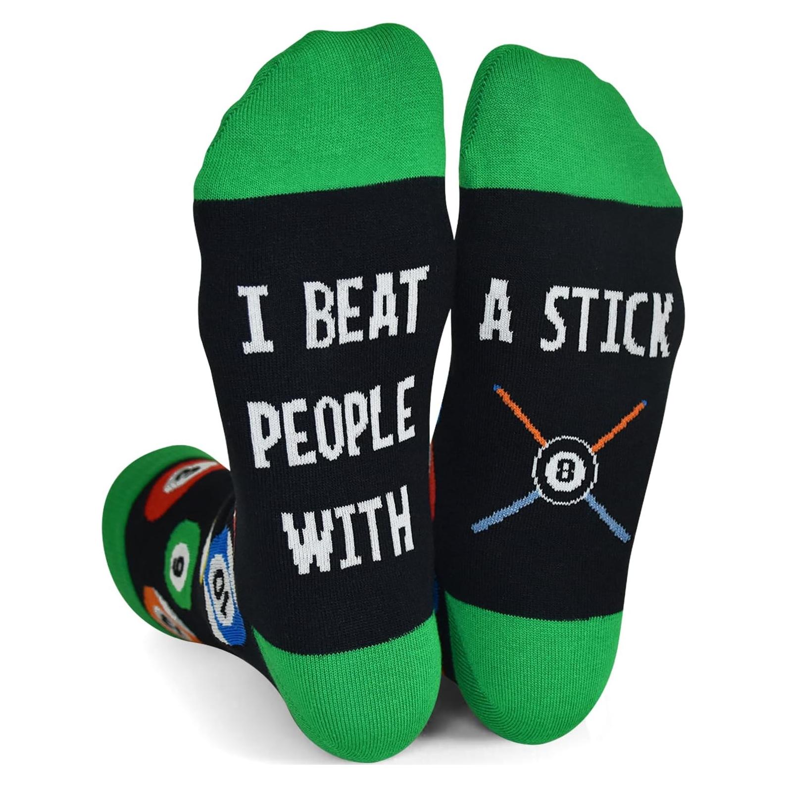 Calcetines Divertidos GOLIN para Hombres y Mujeres - Billar