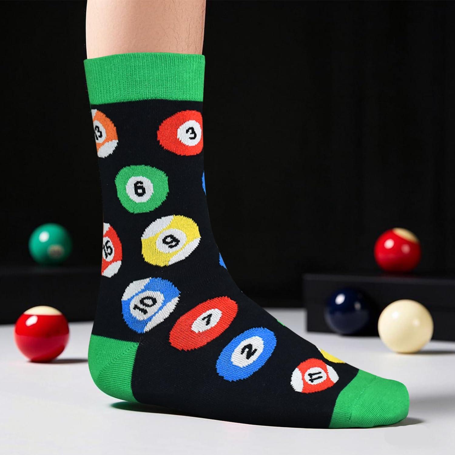 Calcetines Divertidos GOLIN para Hombres y Mujeres - Billar