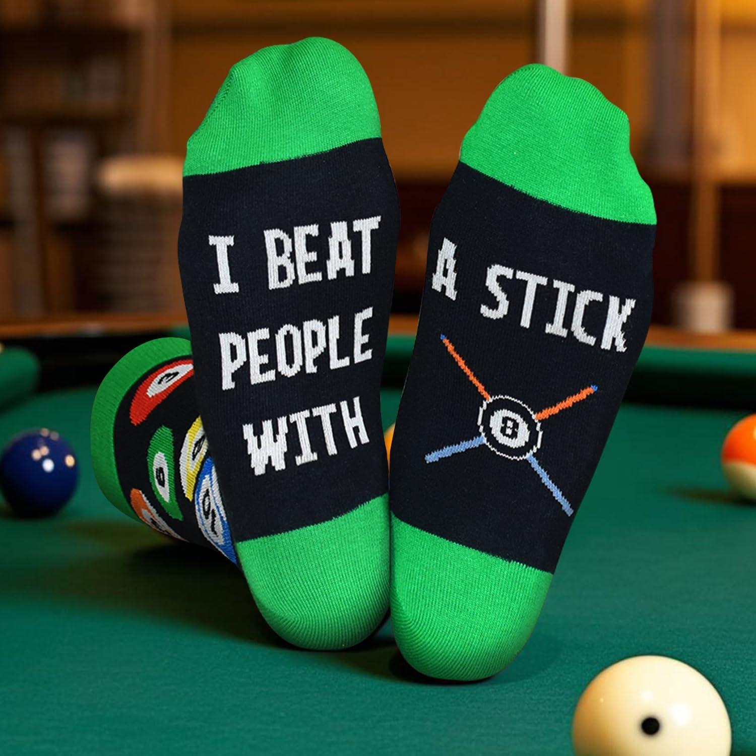 Calcetines Divertidos GOLIN para Hombres y Mujeres - Billar