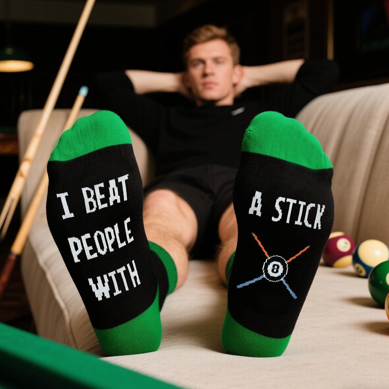 Calcetines Divertidos GOLIN para Hombres y Mujeres - Billar