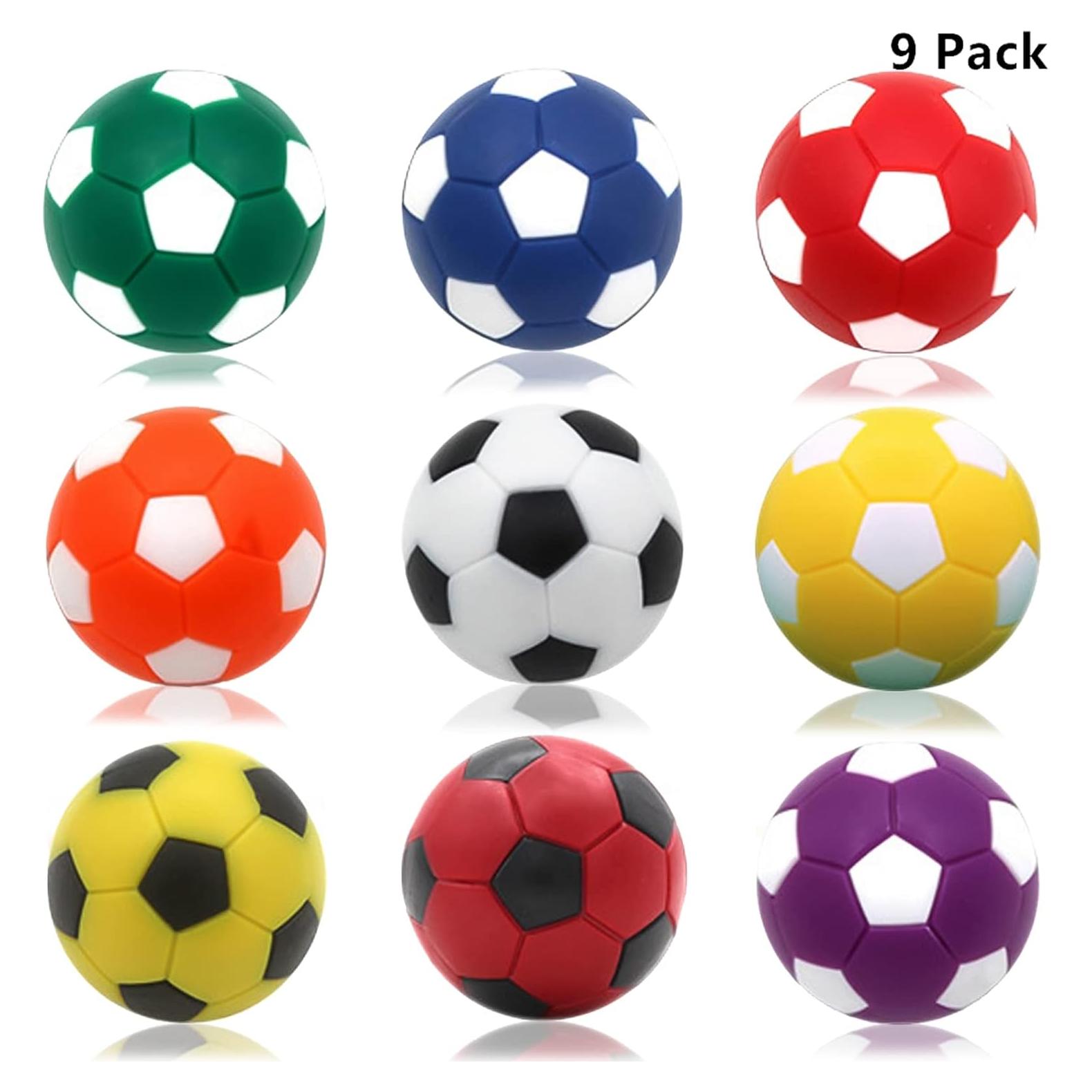 Pelotas de Futbolín OuMuaMua 3.61 cm Multicolor - 9 Unidades