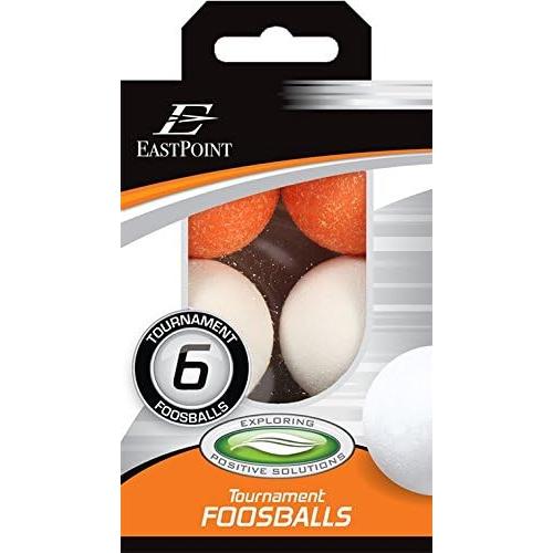 Pelotas de Foosball EastPoint Sports - Paquete de 6 Blancas y Naranjas