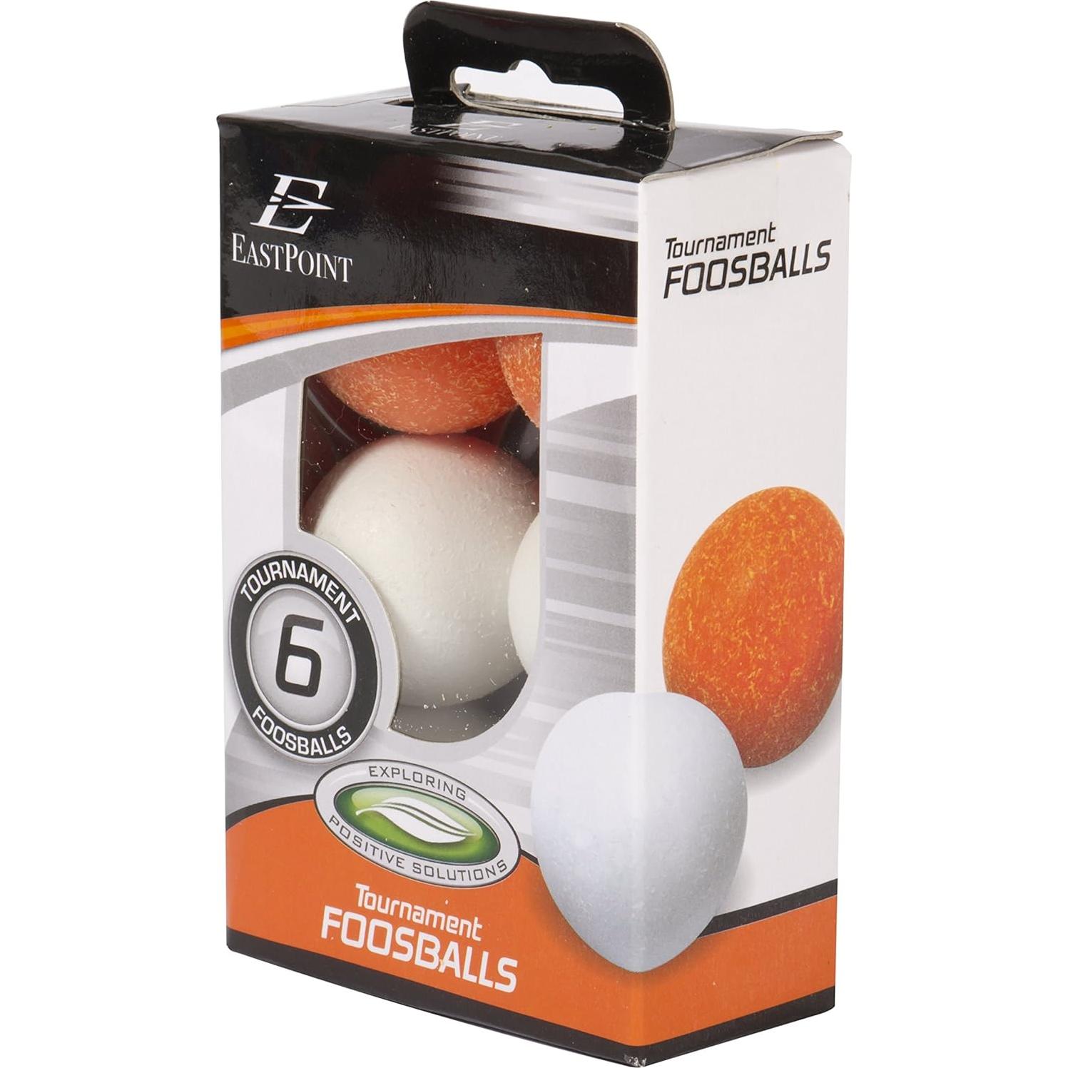 Pelotas de Foosball EastPoint Sports - Paquete de 6 Blancas y Naranjas