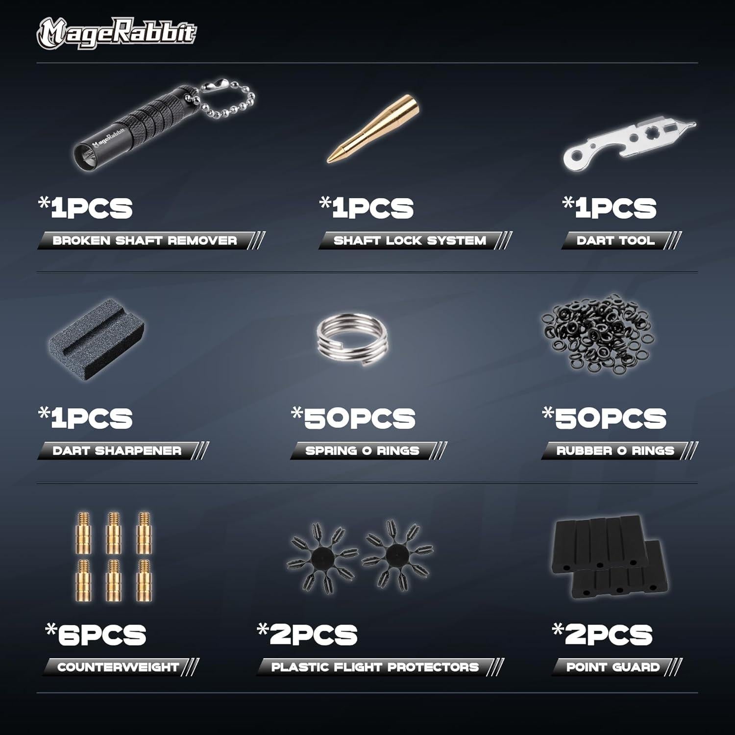 Kit de Accesorios para Dardos MageRabbit - 195 Piezas