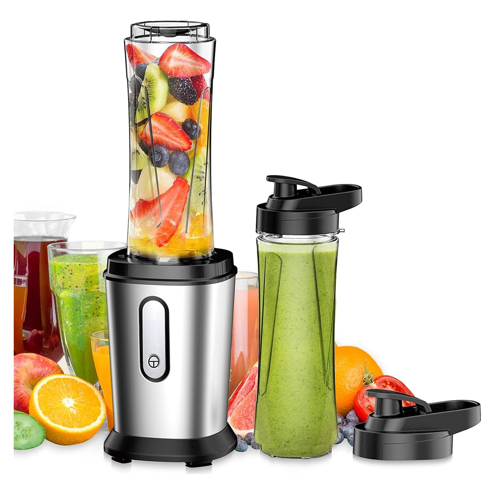 Batidora de Smoothie JIPPCL 600ml con 2 Botellas 20oz Libre BPA