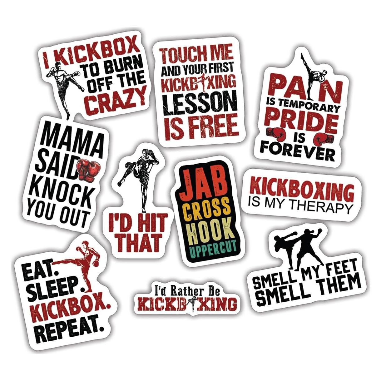 Calcomanías de Kickboxing TAYTA - 10 Piezas Impermeables