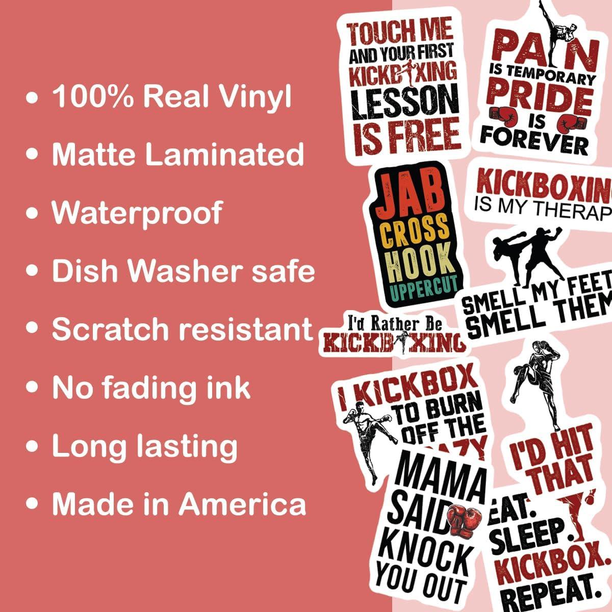 Calcomanías de Kickboxing TAYTA - 10 Piezas Impermeables