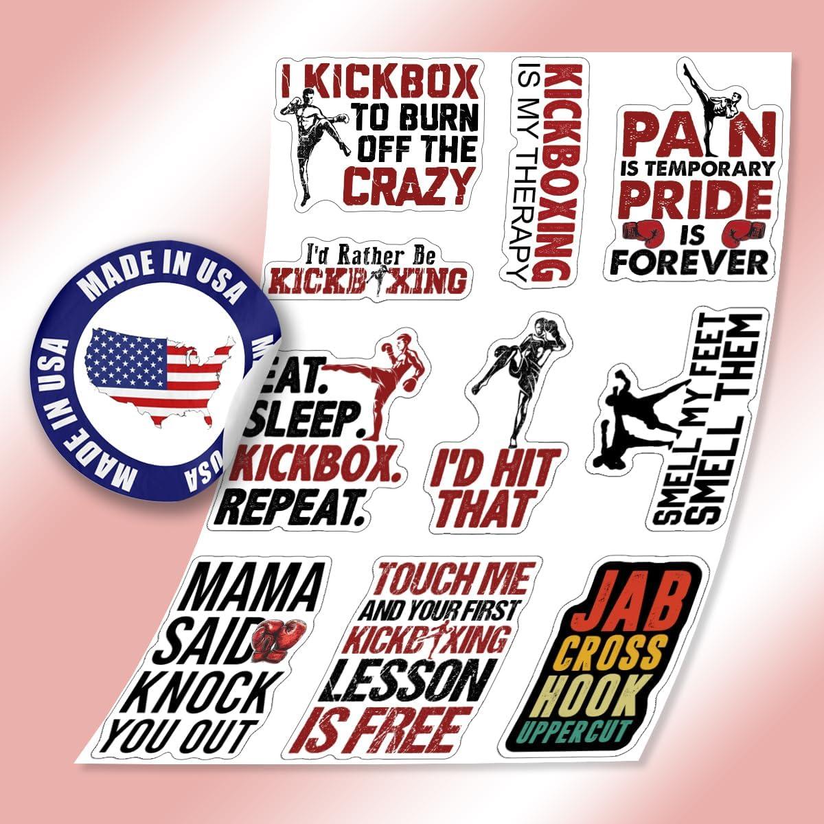 Calcomanías de Kickboxing TAYTA - 10 Piezas Impermeables