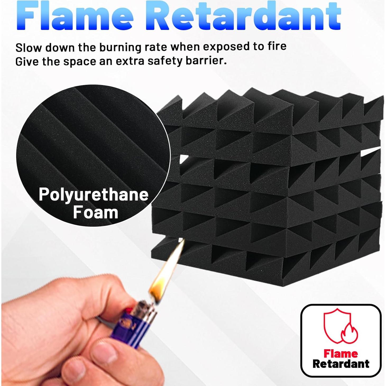 Paneles Acústicos Aislantes Focusound 32 Piezas 5 cm Negro