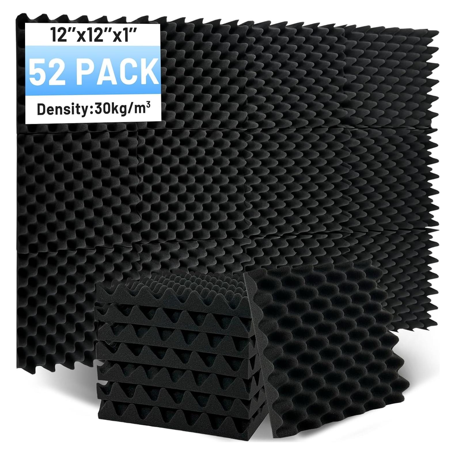 Paneles Acústicos Focusound 52 Pack 1"x1" para Aislamiento Sonoro