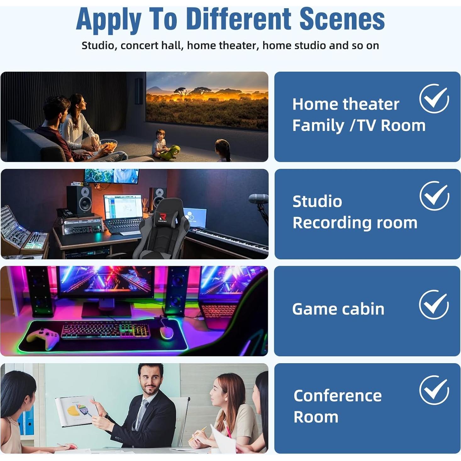 Paneles Acústicos de Espuma 30x30 cm Negro - Paquete de 50