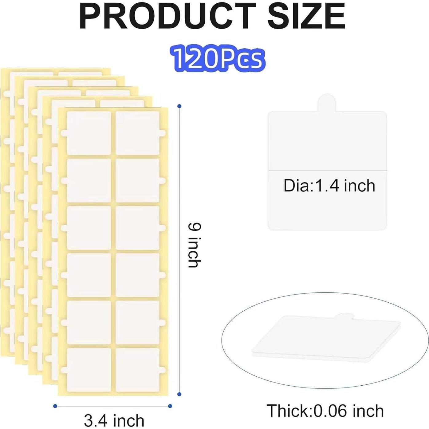 Cinta Doble Cara Hasefam 120 Pcs 35x35mm Adhesivo Fuerte