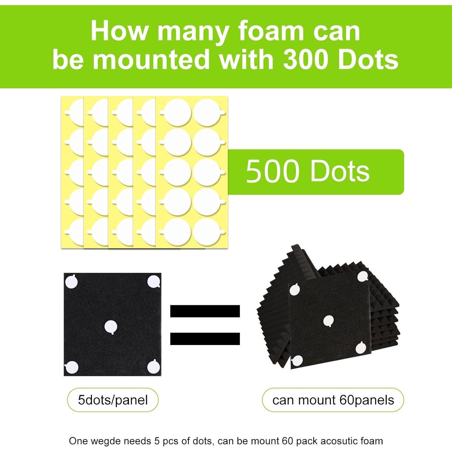 Cinta Doble Cara Adhesiva ERAESYAT 500 Pcs 25mm para Paneles Acústicos