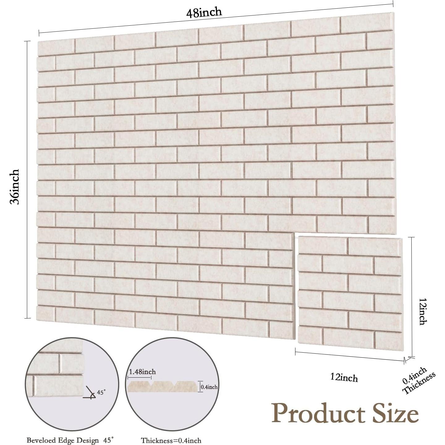 Paquete de 12 Paneles Acústicos 3D Autoadhesivos Camello