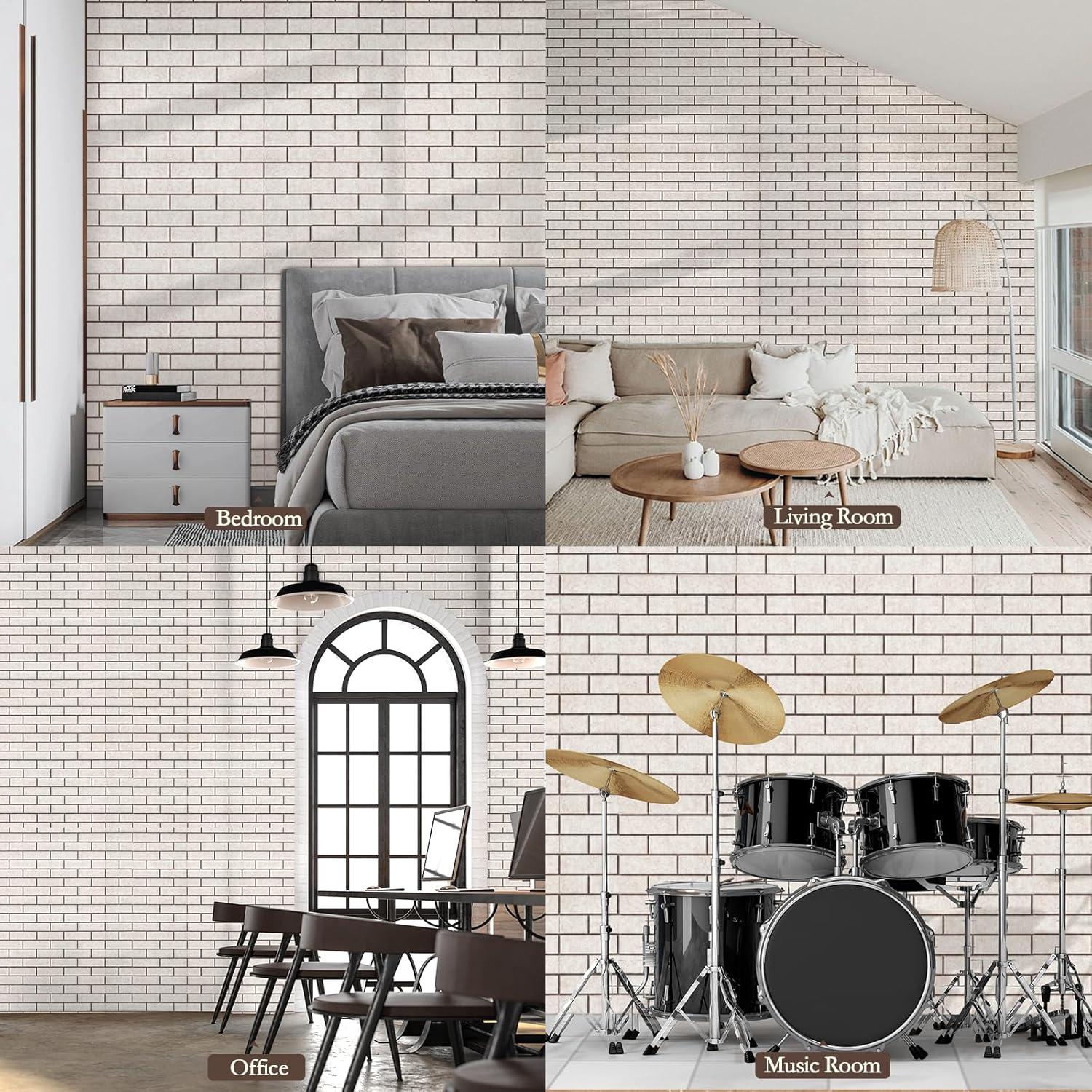 Paquete de 12 Paneles Acústicos 3D Autoadhesivos Camello