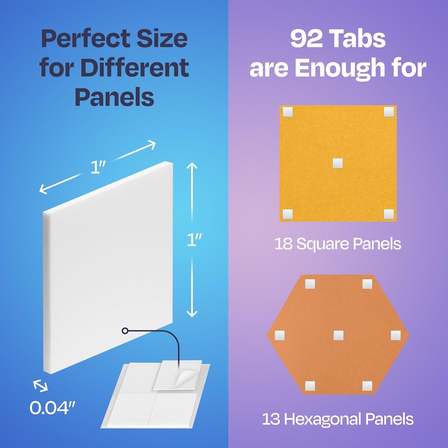 Cinta Doble Cara Ekkogo 92-Pack Autoadhesiva 12x5.7 cm