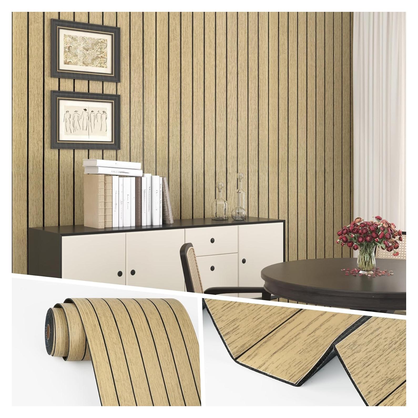 Paneles de Pared 3D Wallercity de Madera Marrón 29.7x500cm