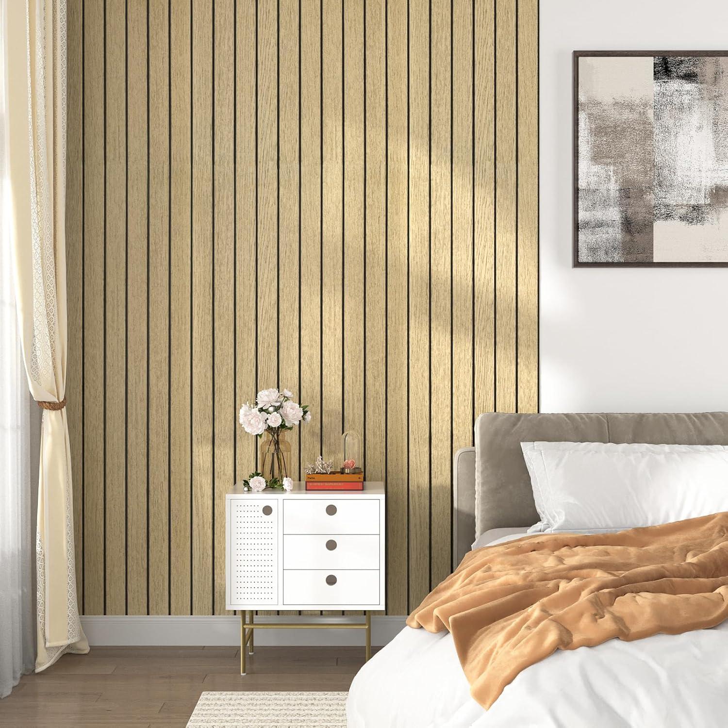 Paneles de Pared 3D Wallercity de Madera Marrón 29.7x500cm