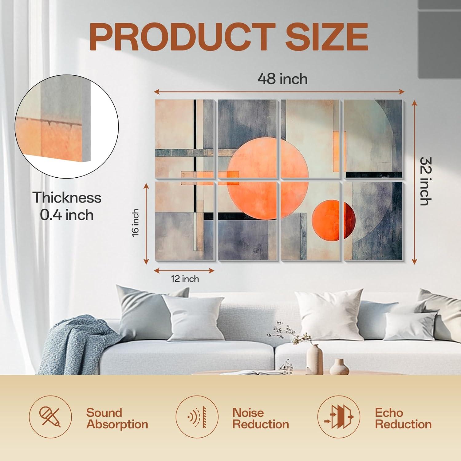 Panel Acústico Keemute 121.92x81.28cm Autoadhesivo Artístico