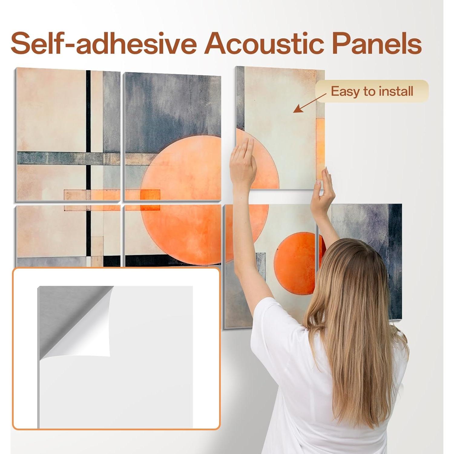 Panel Acústico Keemute 121.92x81.28cm Autoadhesivo Artístico