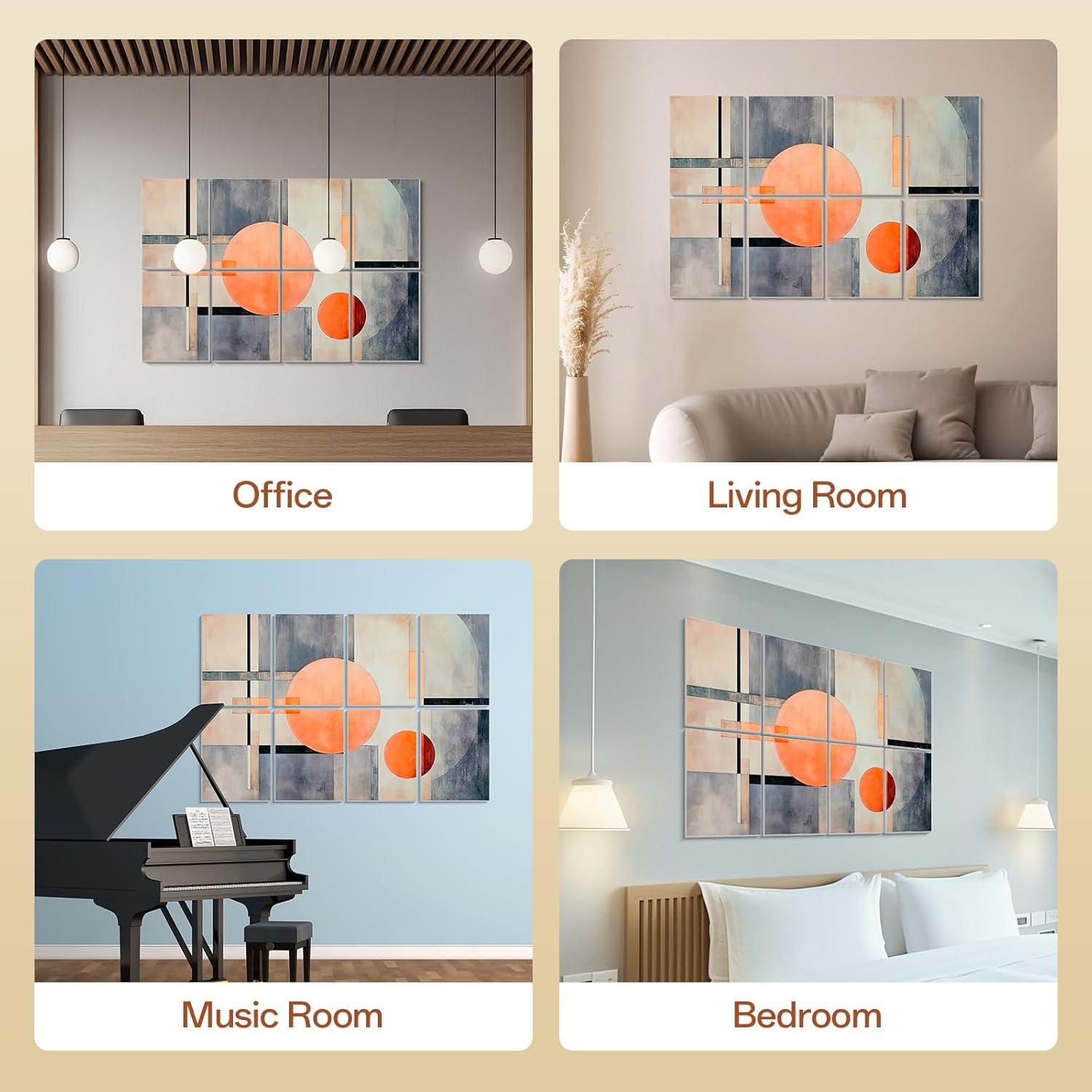 Panel Acústico Keemute 121.92x81.28cm Autoadhesivo Artístico