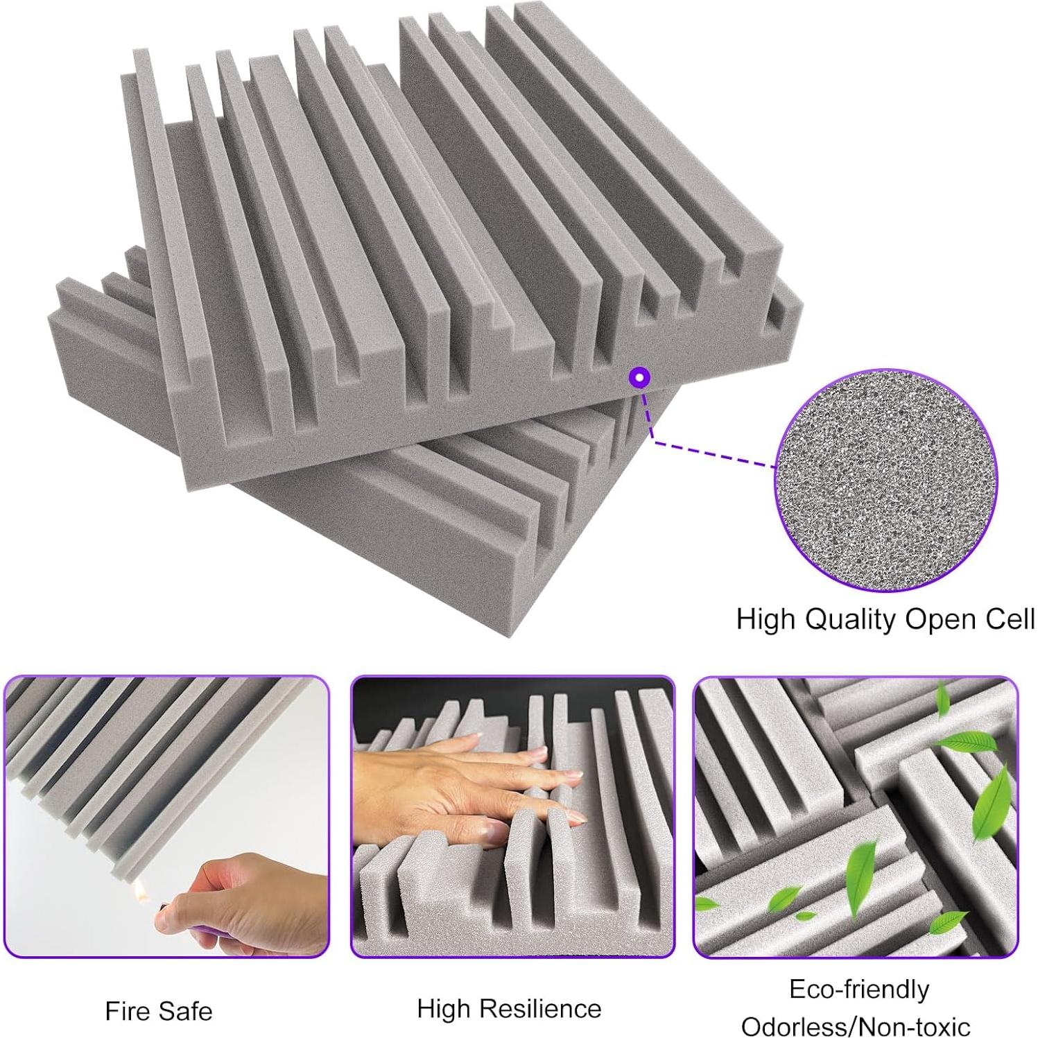 Paneles Acústicos Autoadhesivos TroyStudio 30x30 cm 6 Pcs