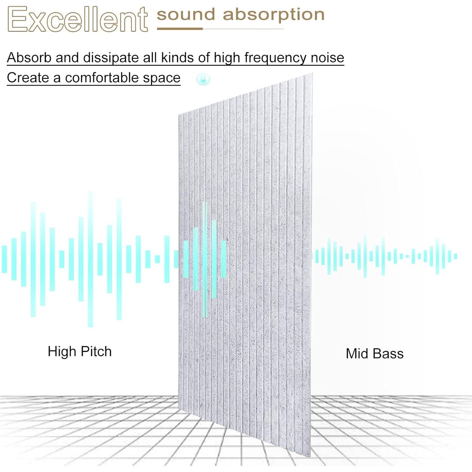 Paquete de 5 Paneles Acústicos JVJVJ 121.9x61x1 cm Gris