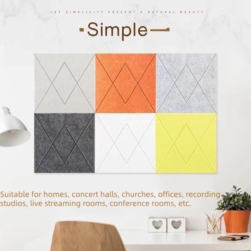 Paquete de 12 Paneles Acústicos Autoadhesivos 30x30cm Negro