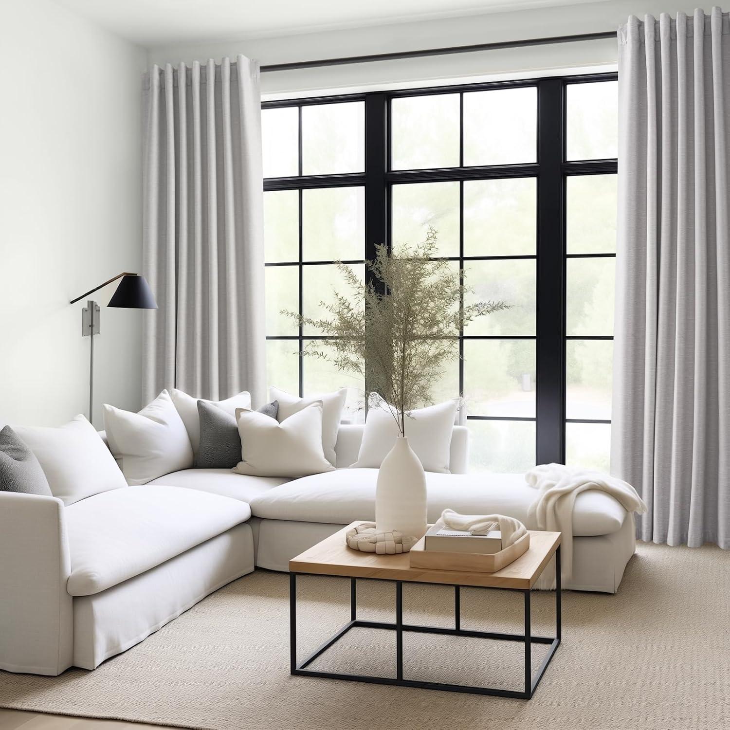 Cortinas Blackout Topfinel 132x274 cm Gris Beige 2 Paneles