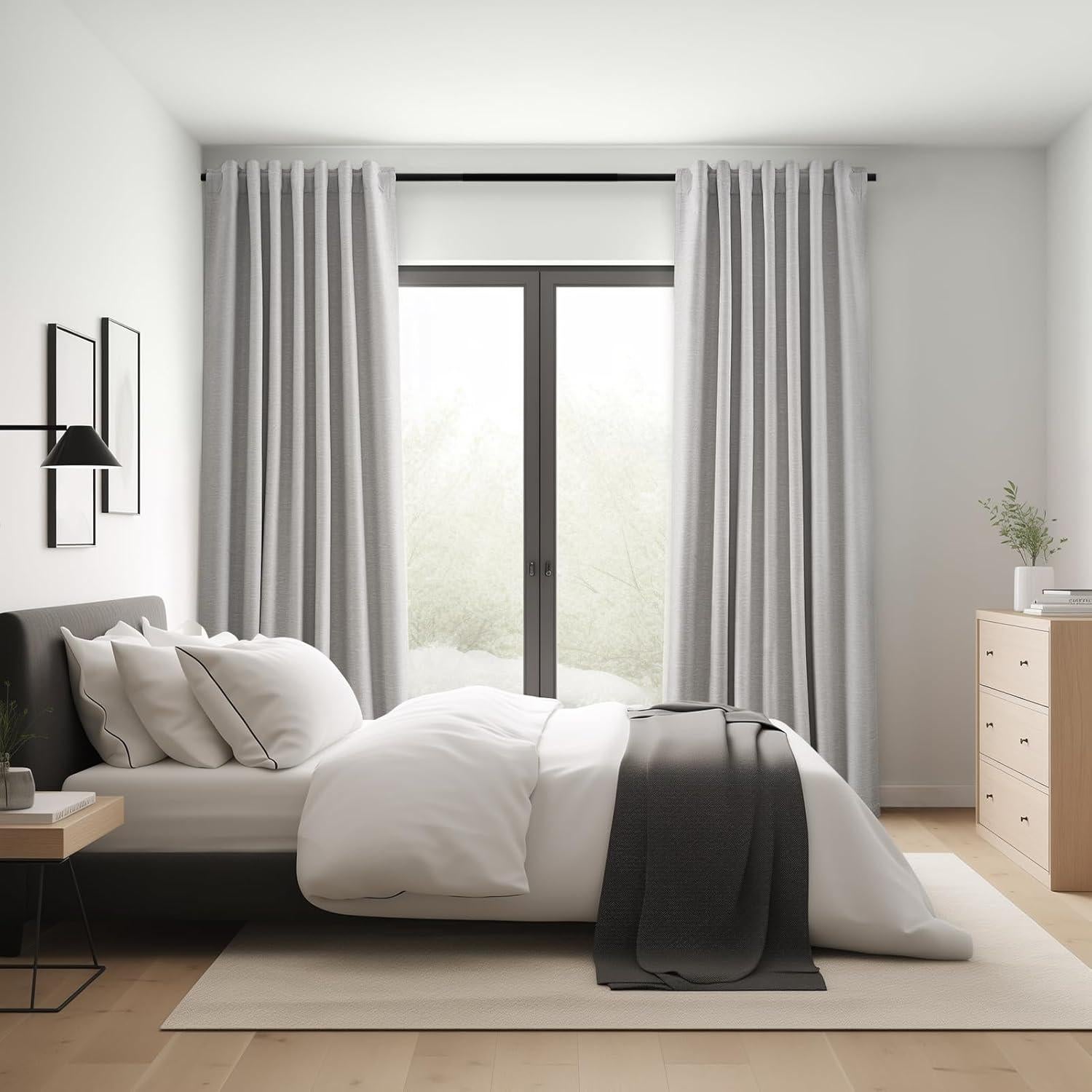 Cortinas Blackout Topfinel 132x274 cm Gris Beige 2 Paneles