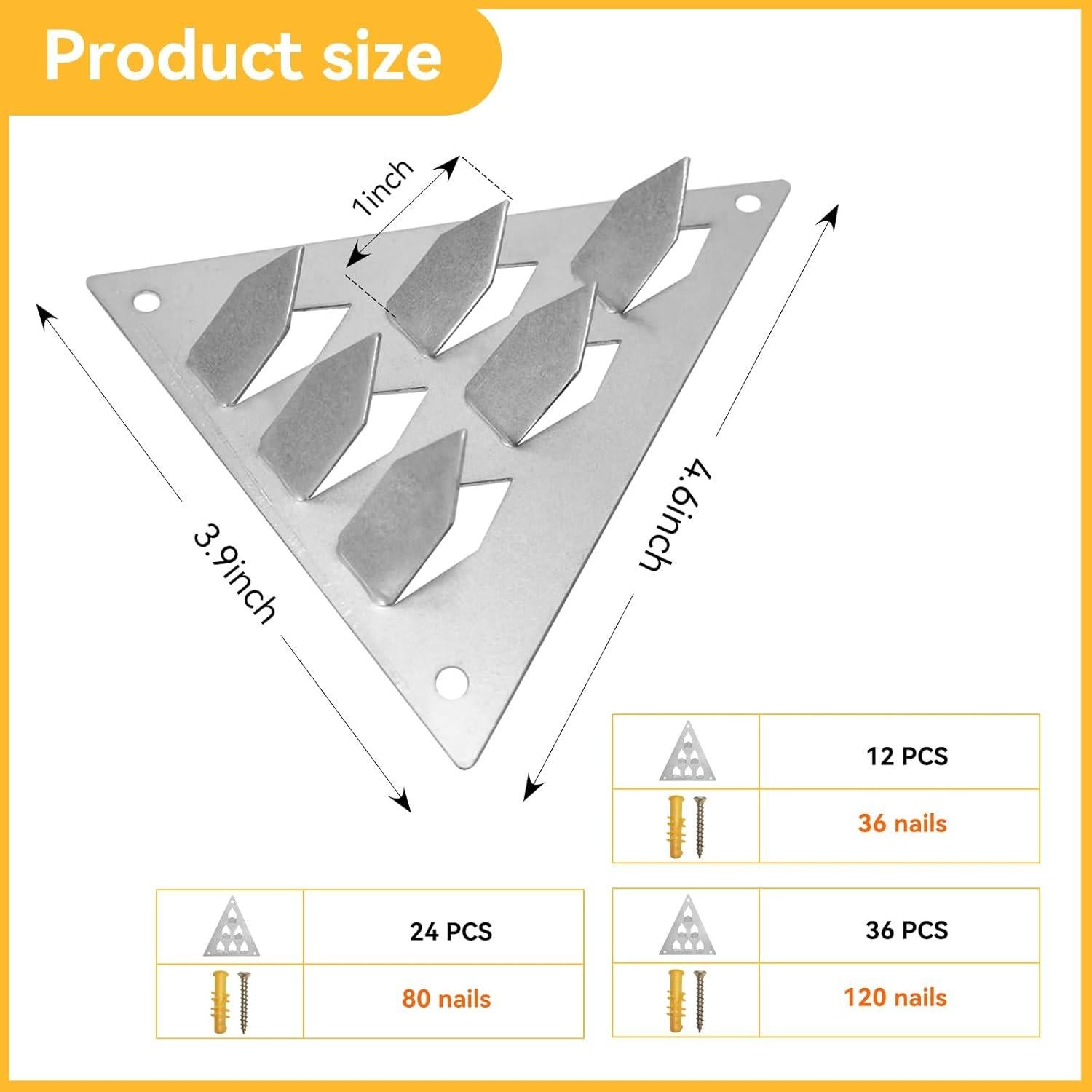 Paquete de 36 Clips de Montaje Acústico SFNSM 11.68x9.91cm