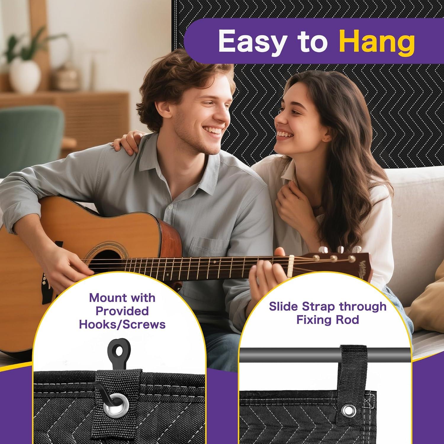 Manta Acústica Aodyow Extra Grande 243.84x203.2 cm Bloqueo de Ruido