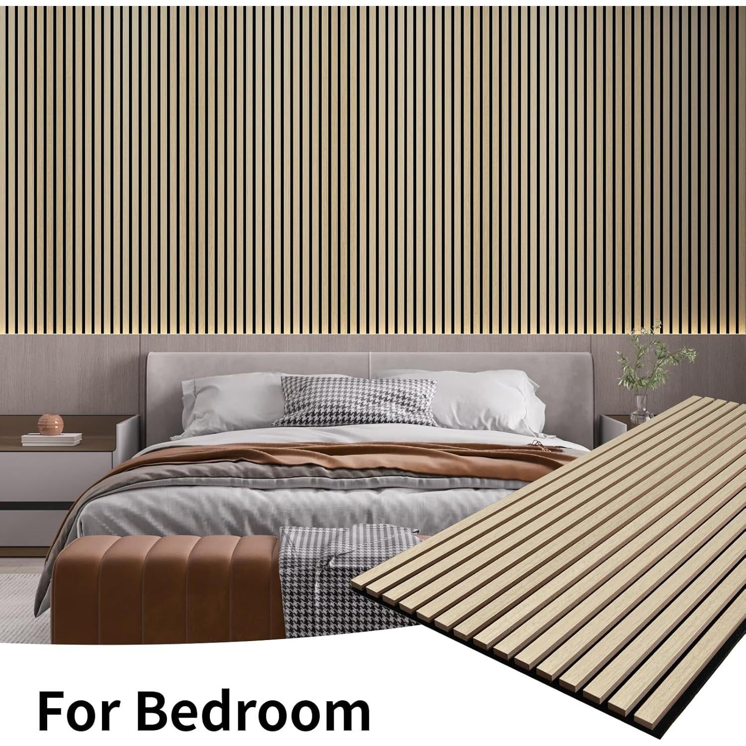 Panel Acústico 3D de Madera Roble AMZDEPOT 121.92x60.96cm 2 Pzas