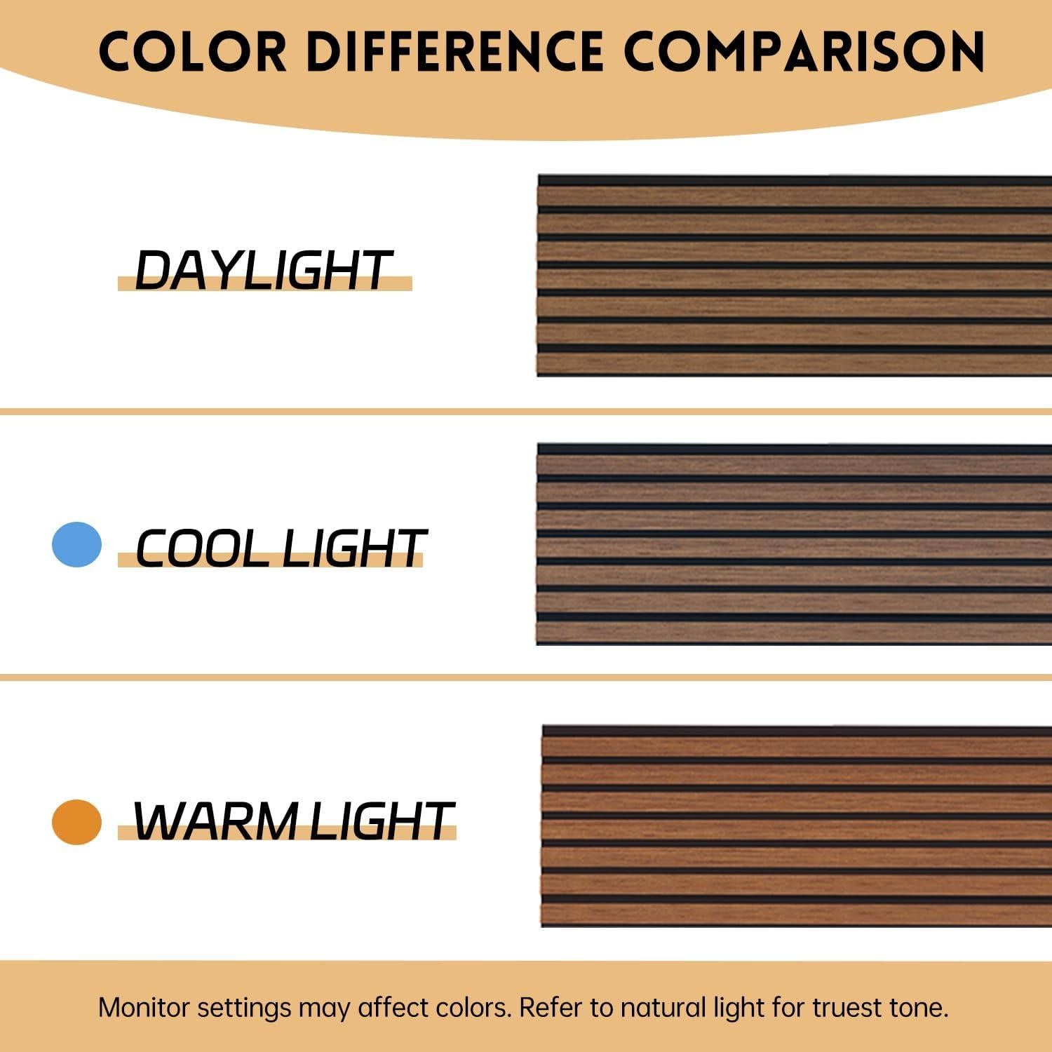 Paneles Acústicos de Madera Nuez - 4 Piezas 270 x 28 cm